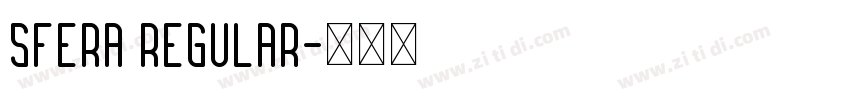 Sfera Regular字体转换